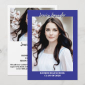Editable Graduation Announcement - Double Sided 招待状 (正面/裏面)