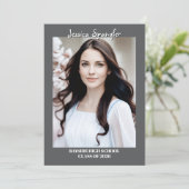 Editable Graduation Announcement - Double Sided 招待状 (スタンド正面)