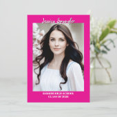 Editable Graduation Announcement - Double Sided 招待状 (スタンド正面)