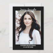 Editable Graduation Announcement - Double Sided 招待状 (正面)