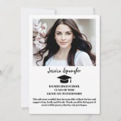 Editable Graduation Announcement - Double Sided 招待状 (裏面)