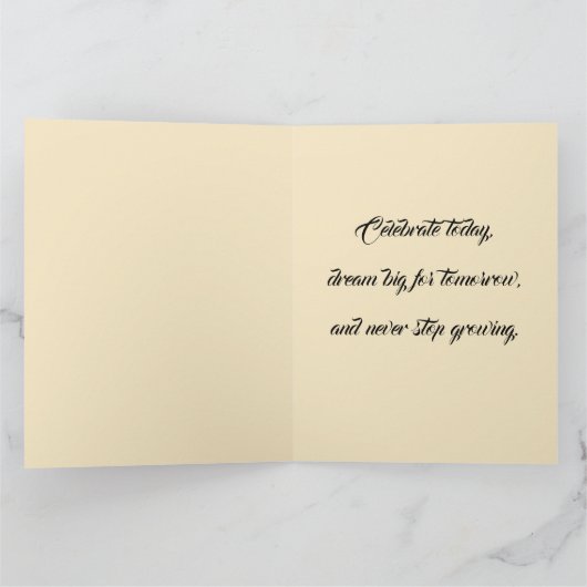 Editable Graduation Cake カード (内部)