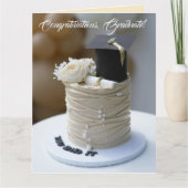 Editable Graduation Cake カード (正面)