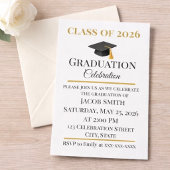 Editable Graduation Invitation 5x7  招待状