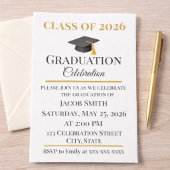 Editable Graduation Invitation 5x7  招待状