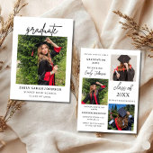 Editable Graduation Photo Invite 2026 招待状