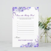 Editable Guess the Baby Food Baby Shower Game (スタンド正面)