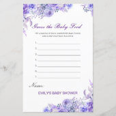 Editable Guess the Baby Food Baby Shower Game (正面)