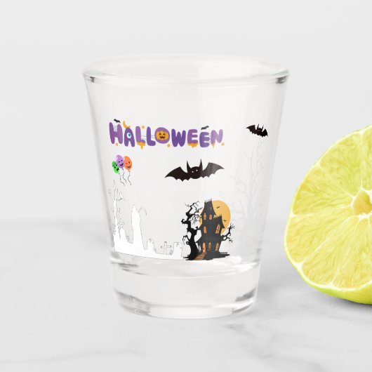 Editable Halloween Glass ショットグラス (正面)