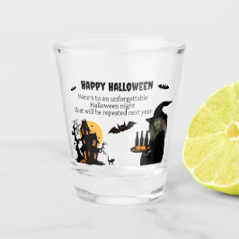Editable Halloween Glass: ‘Happy Halloween" ショットグラス