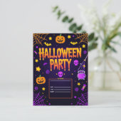 Editable Halloween Party シーズンポストカード (スタンド正面)