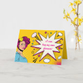 Editable Happily Divorced カード (黄色い花)