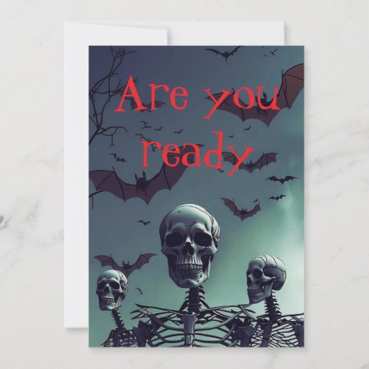 Editable Haunted Gate Halloween Party Invitation  招待状 (裏面)