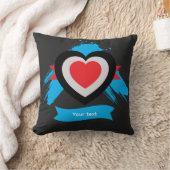 Editable Heart Custom Text Design クッション (ブランケット)