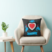 Editable Heart Custom Text Design クッション (椅子)