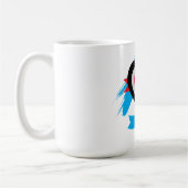 Editable Heart Custom Text Design コーヒーマグカップ (左)