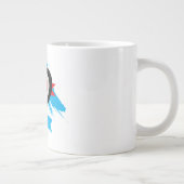 Editable Heart Custom Text Design ジャンボコーヒーマグカップ (右)