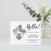 Editable Hello Neighbor,  New Address, Bee 案内ポストカード (スタンド正面)