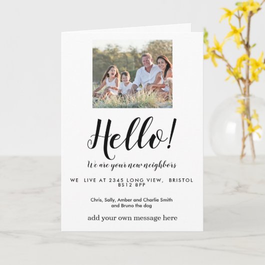 Editable Hello Neighbor,  New Address, intro カード (黄色い花)