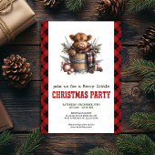 Editable highland cow Christmas celebration card 招待状