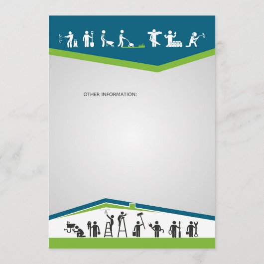 Editable Home Services Flyer Template 招待状 (裏面)