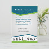 Editable Home Services Flyer Template 招待状 (スタンド正面)