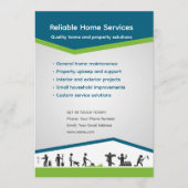 Editable Home Services Flyer Template 招待状 (正面)
