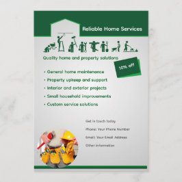 Editable Home Services Flyer Template 招待状