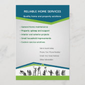 Editable Home Services Flyer Template 招待状 (正面)