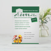 Editable Home Services Flyer Template 招待状 (スタンド正面)