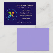 Editable House Cleaning Business Card  名刺 (正面/裏面)