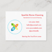 Editable House Cleaning Business Card  名刺 (正面)