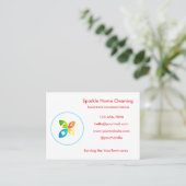 Editable House Cleaning Business Card  名刺 (スタンド正面)