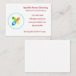 Editable House Cleaning Business Card 名刺