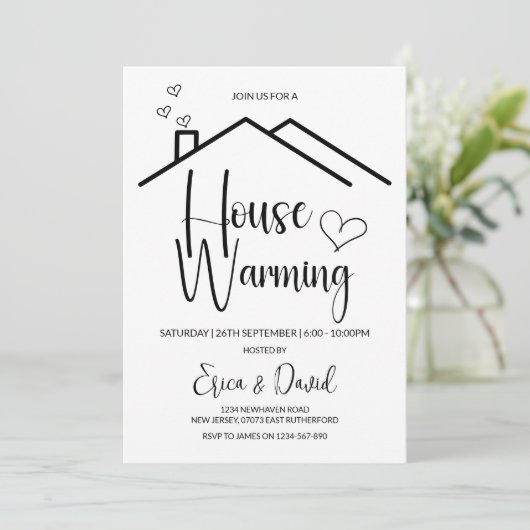 Editable House Warming Invitation, House Warming  招待状 (スタンド正面)