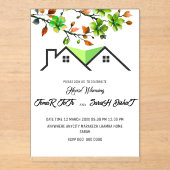 Editable House Warming Invitation, House Warming P アクリル招待状 (正面)