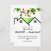 Editable House Warming Invitation, House Warming P 出欠カード (正面/裏面)