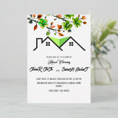 Editable House Warming Invitation, House Warming P 箔招待状 (立ち正面)