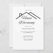 Editable House Warming Invitation Simple Minimalis 招待状 (正面)