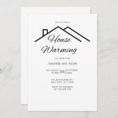 Editable House Warming Invitation Simple Minimalis 招待状 (正面/裏面)