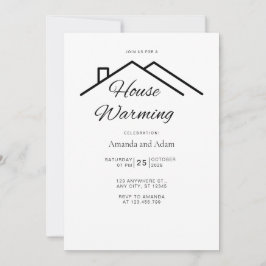 Editable House Warming Invitation Simple Minimalis 招待状