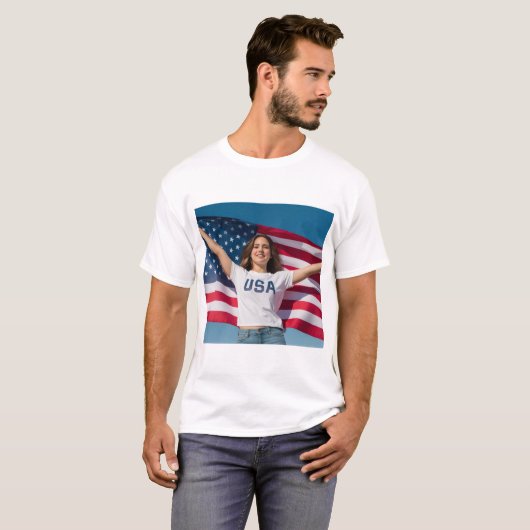 Editable image T Shirt with Personalized Art image Tシャツ (正面フル)