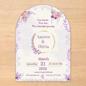 Editable Intimate Garden Wedding Invitation アクリル招待状 (正面)
