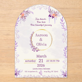 Editable Intimate Garden Wedding Invitation アクリル招待状