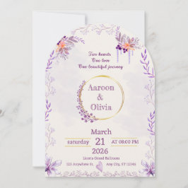 Editable Intimate Garden Wedding Invitation 招待状