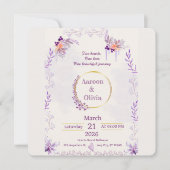 Editable Intimate Garden Wedding Invitation 招待状 (正面)