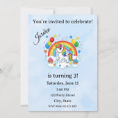 Editable Kids Birthday Invitation  招待状 (正面)