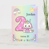 Editable Kids Birthday Invitation Cute Party Desig カード (正面)
