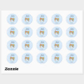 Editable Kids Birthday Sticker Cute Party Design ラウンドシール (シート)