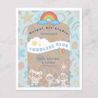 Editable Kid's flyer! Cute and aesthetic チラシ